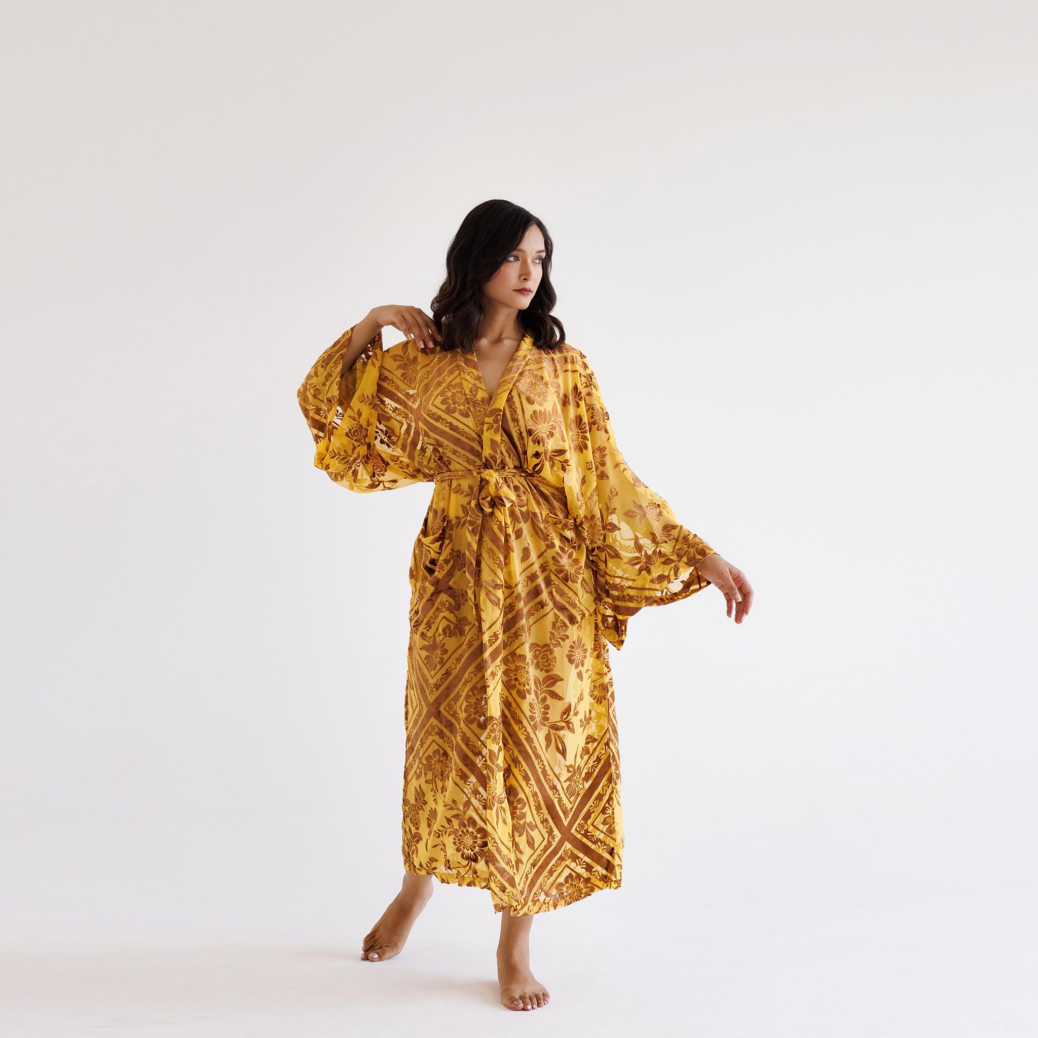 DEVORÉ ROBE - GOLD
