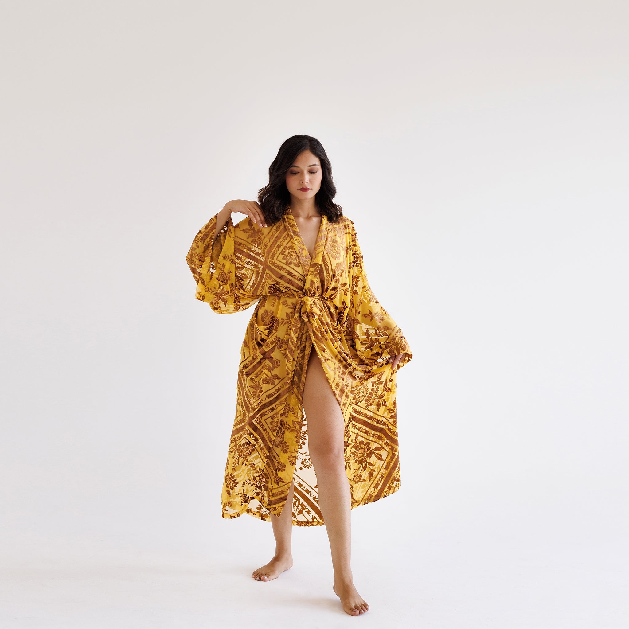 DEVORÉ ROBE - GOLD