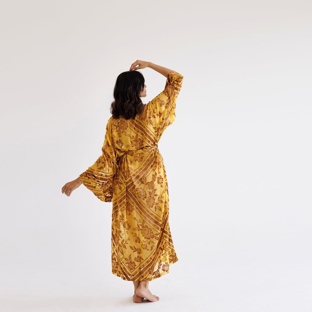 DEVORÉ ROBE - GOLD