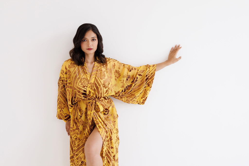 DEVORÉ ROBE - GOLD