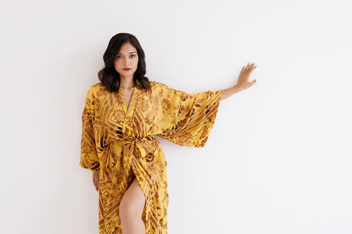 DEVORÉ ROBE - GOLD