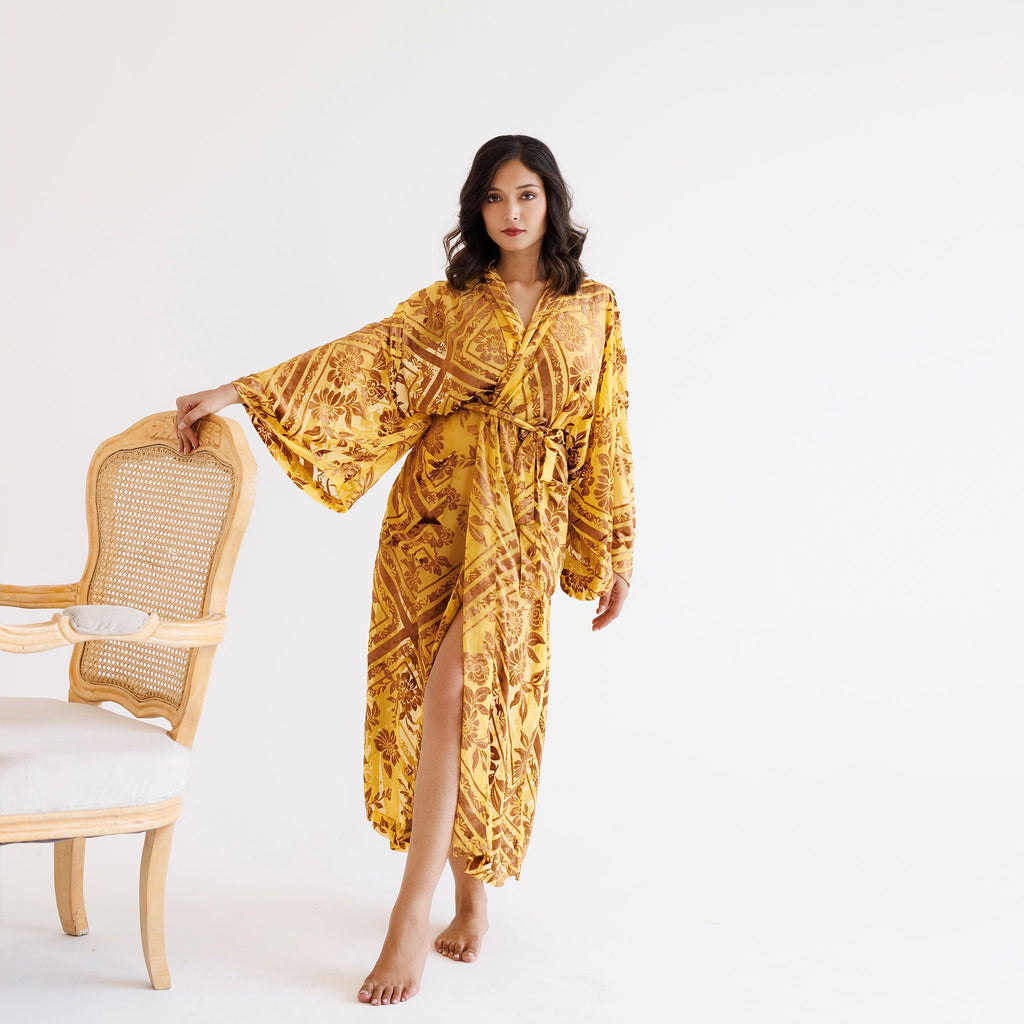 DEVORÉ ROBE - GOLD
