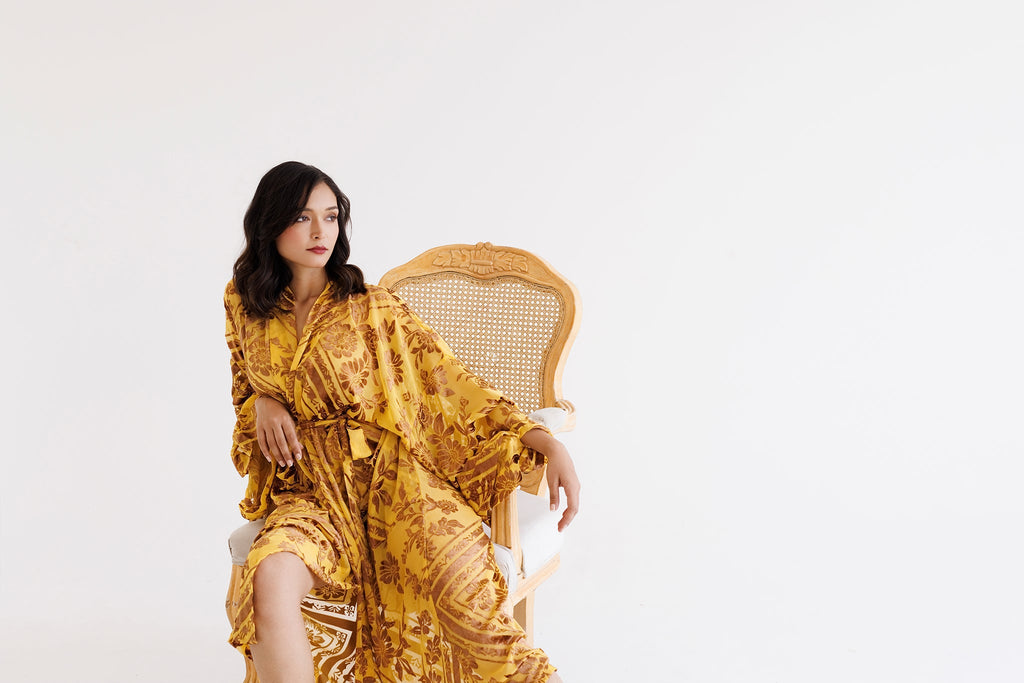 DEVORÉ ROBE - GOLD