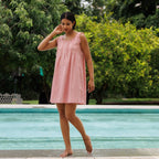 MARIGOLD ORGANIC  COTTON NIGHTIE MINI  - BLUSH