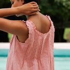 MARIGOLD ORGANIC  COTTON NIGHTIE MINI  - BLUSH