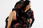 DEVORÉ ROBE - BLACK ROSE