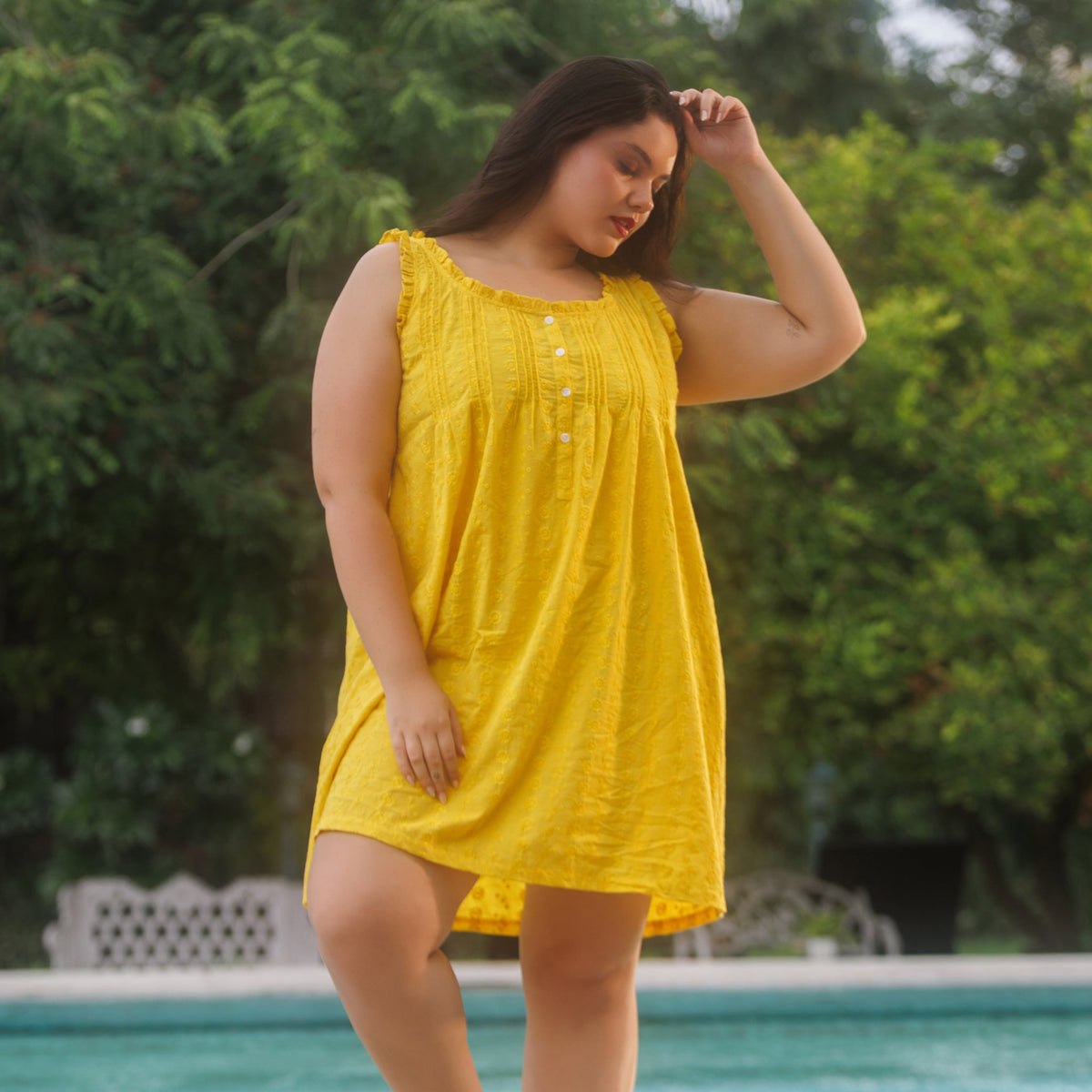 MARIGOLD ORGANIC  COTTON NIGHTIE MINI  - SUNSHINE