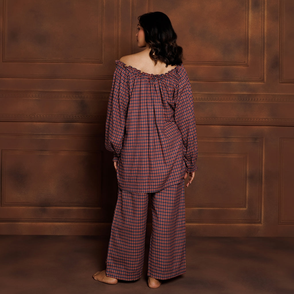 ANNIE-BRUSHED ORGANIC COTTON PYJAMA SET