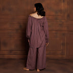 ANNIE-BRUSHED ORGANIC COTTON PYJAMA SET