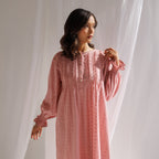 FLUER 100% ORGANIC COTTON NIGHTIE - BLUSH
