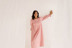 FLUER 100% ORGANIC COTTON NIGHTIE - BLUSH