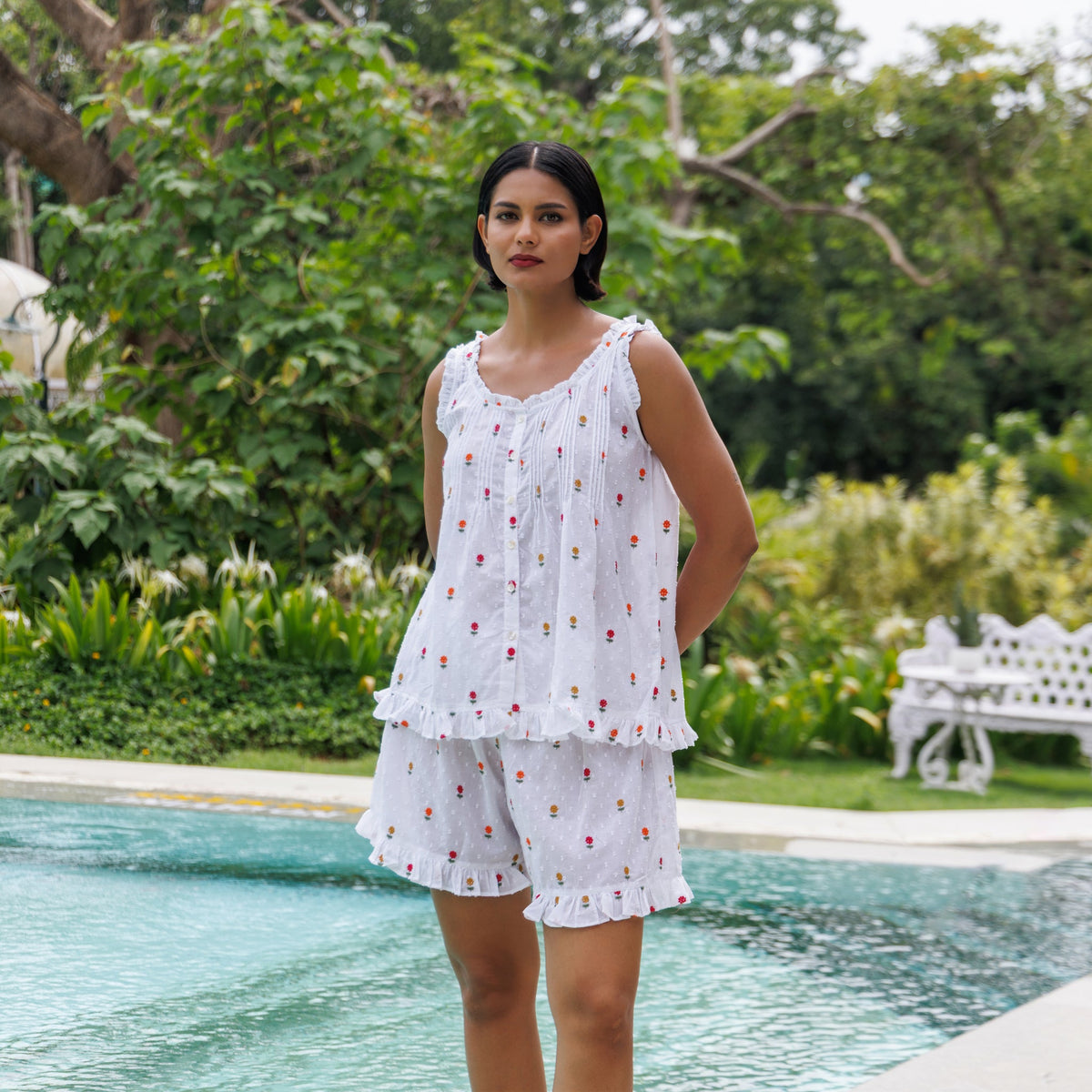 Sunflower Organic Cotton Shortie Pyjama Set