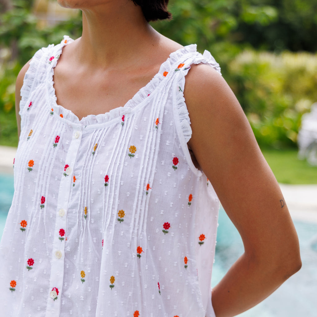 SUNFLOWER ORGANIC COTTON SHORTIE PYJAMA SET