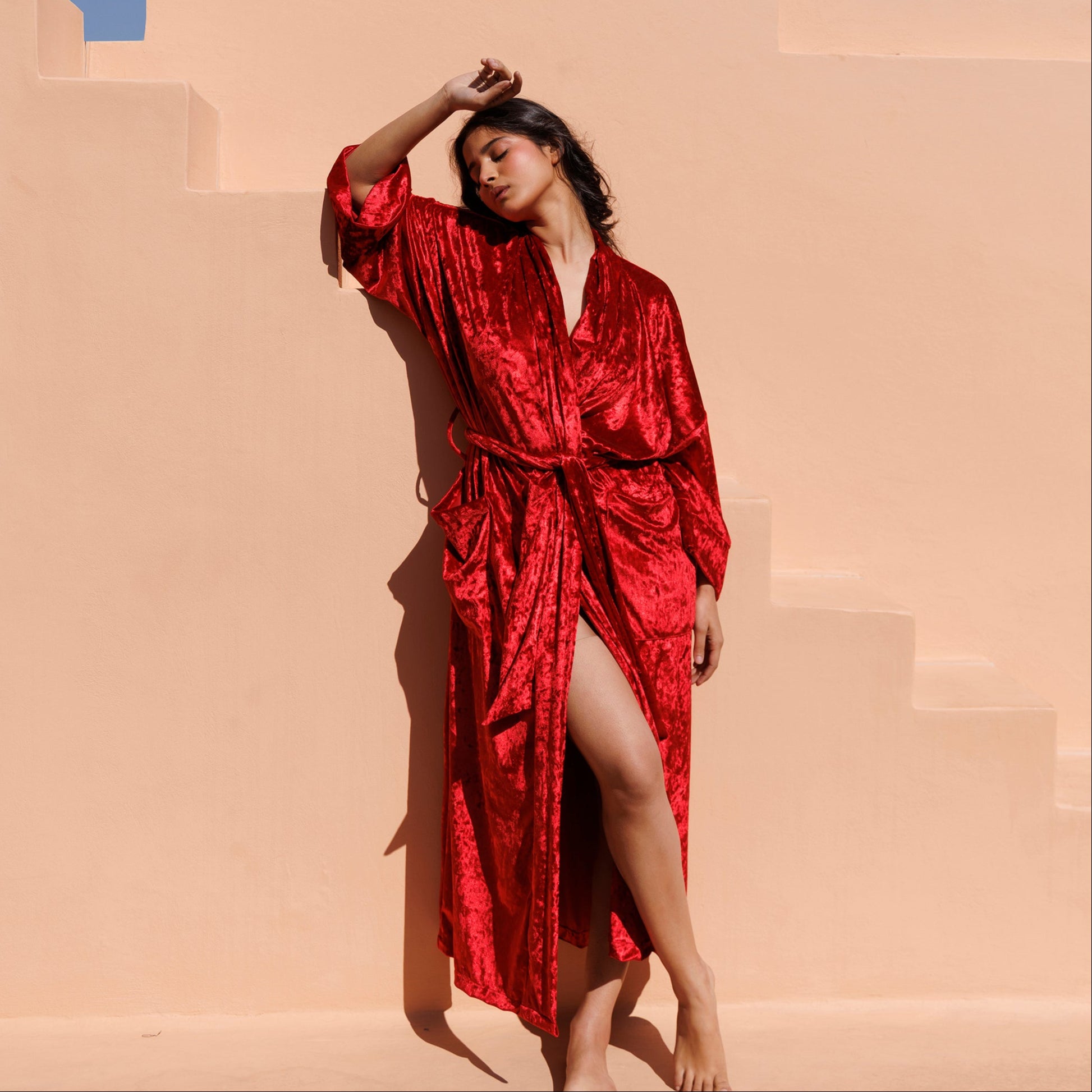 Velvet Robe - Scarlet