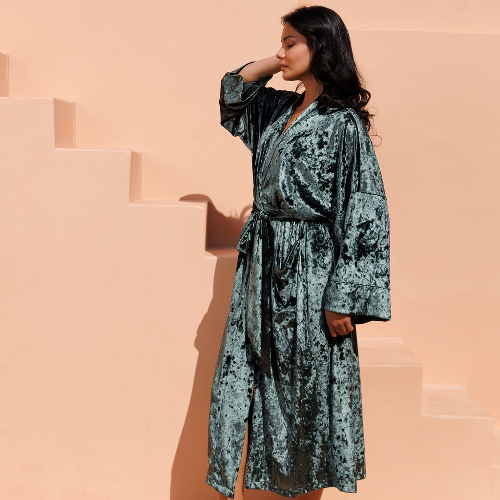 Velvet Robe - Jade