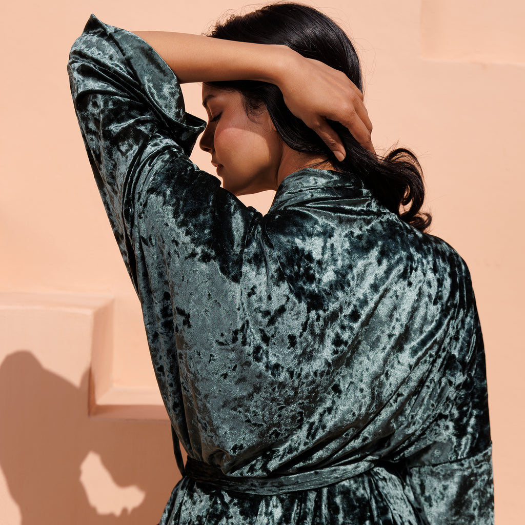 Velvet Robe - Jade
