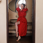 SILK Jacquard Maxi - Scarlet