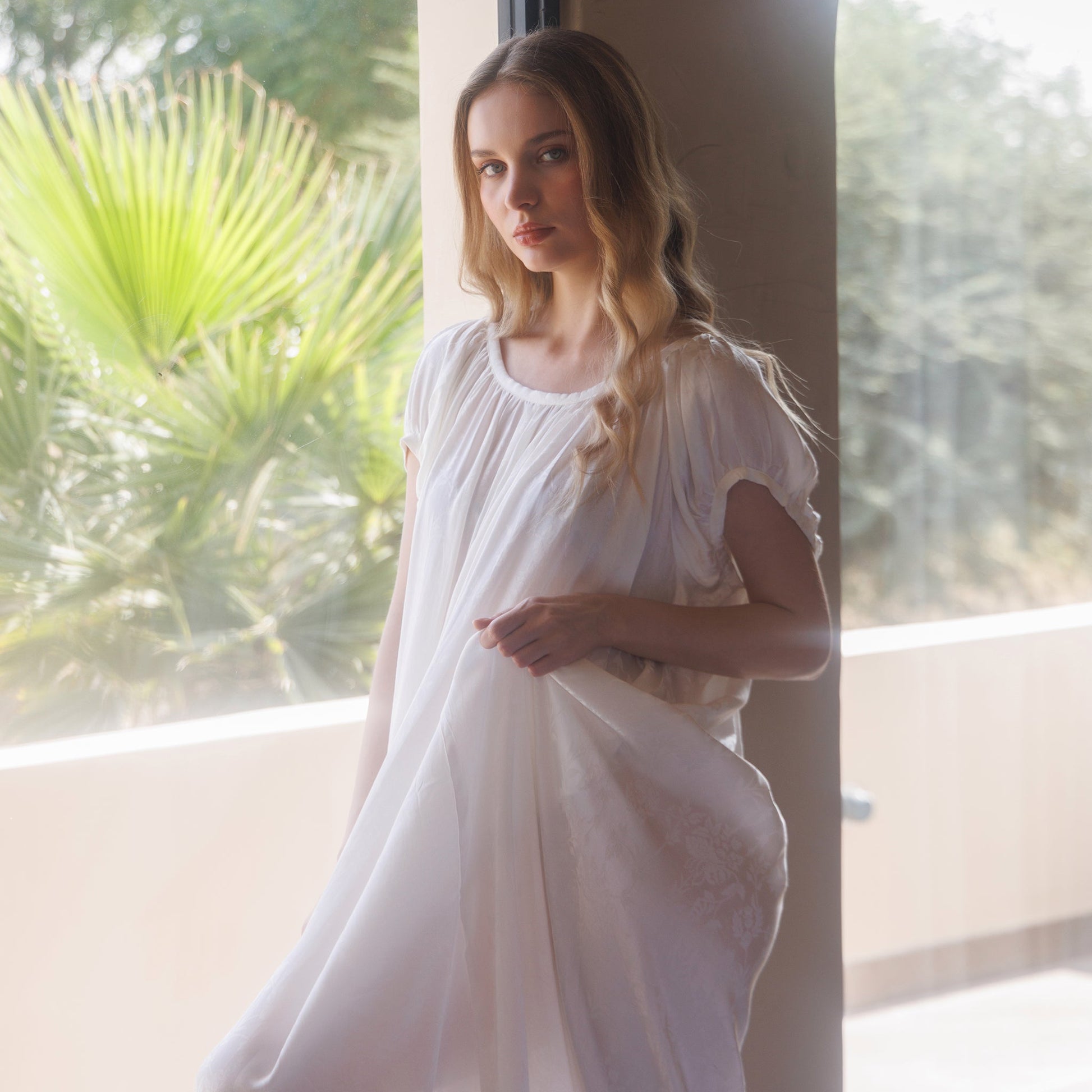 Forget Me Not Silk Satin - Ivory