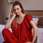 FORGET ME NOT Silk Jacquard Maxi - Scarlet