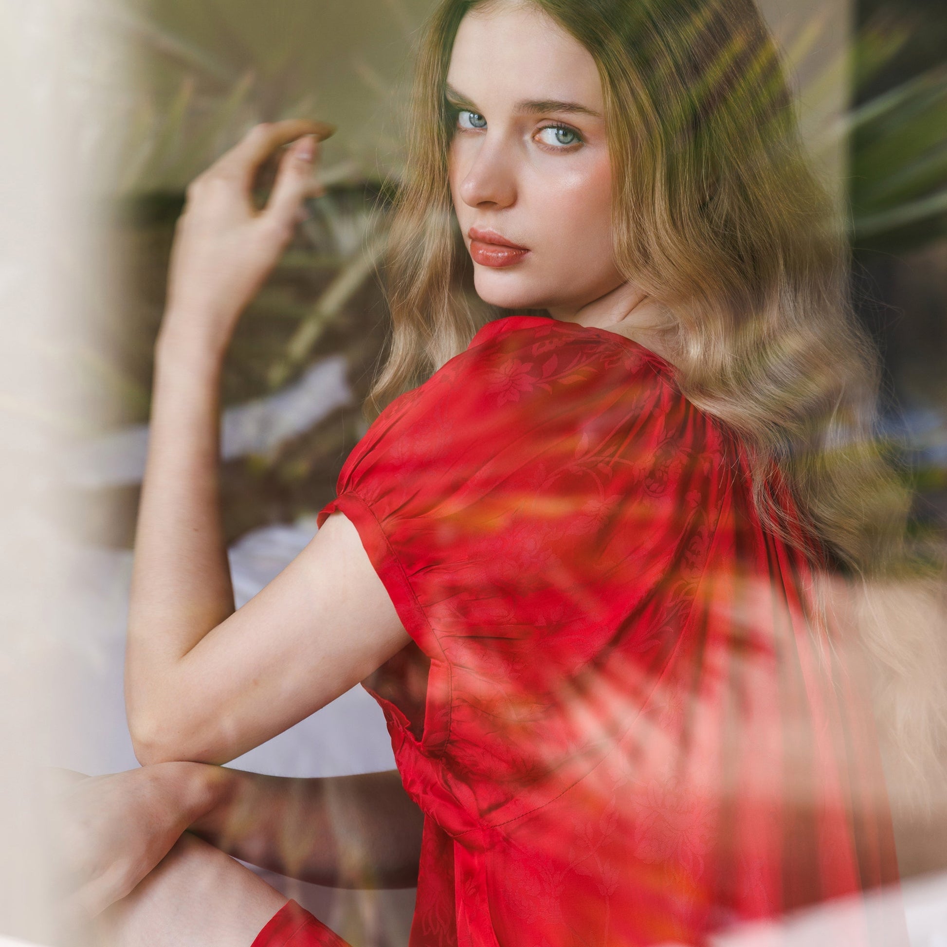 Forget Me Not Silk Satin Mini - Scarlet