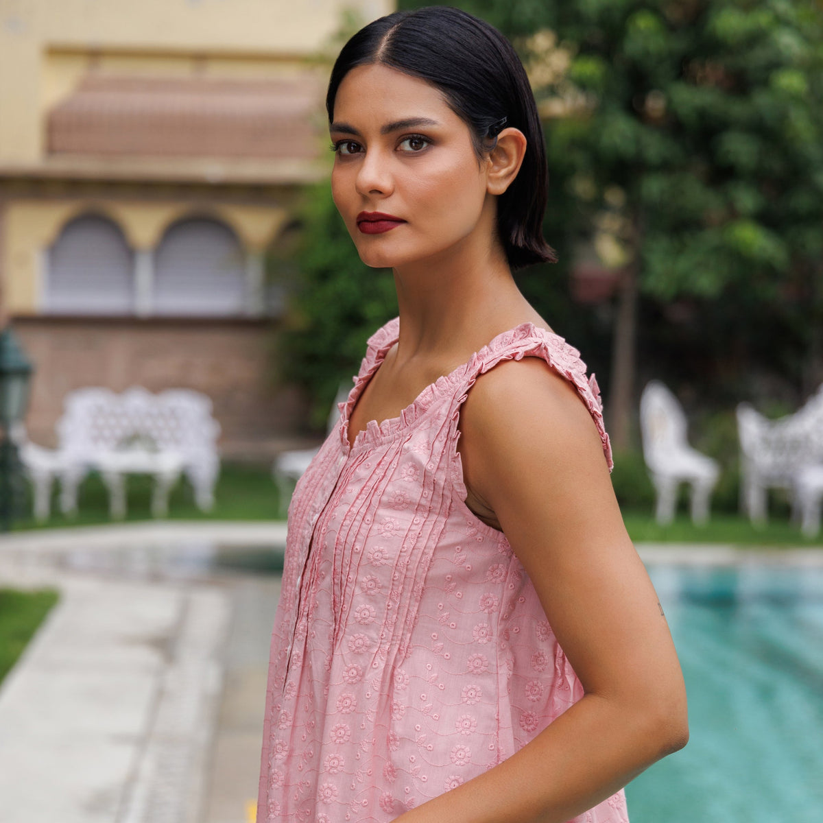 MARIGOLD ORGANIC COTTON NIGHTIE - BLUSH