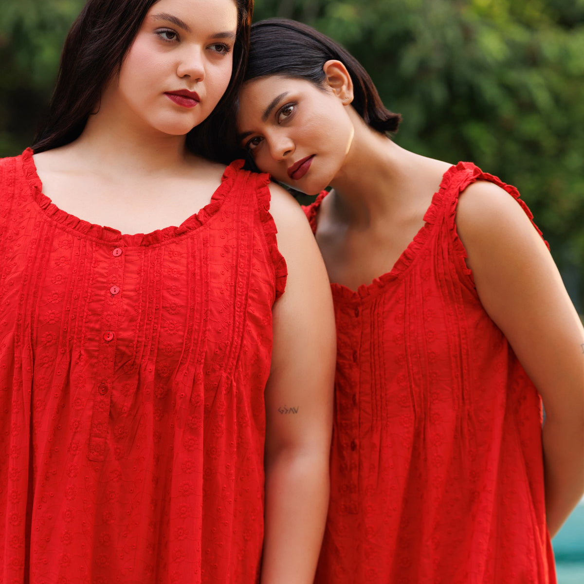 MARIGOLD ORGANIC COTTON NIGHTIE - TANGERINE