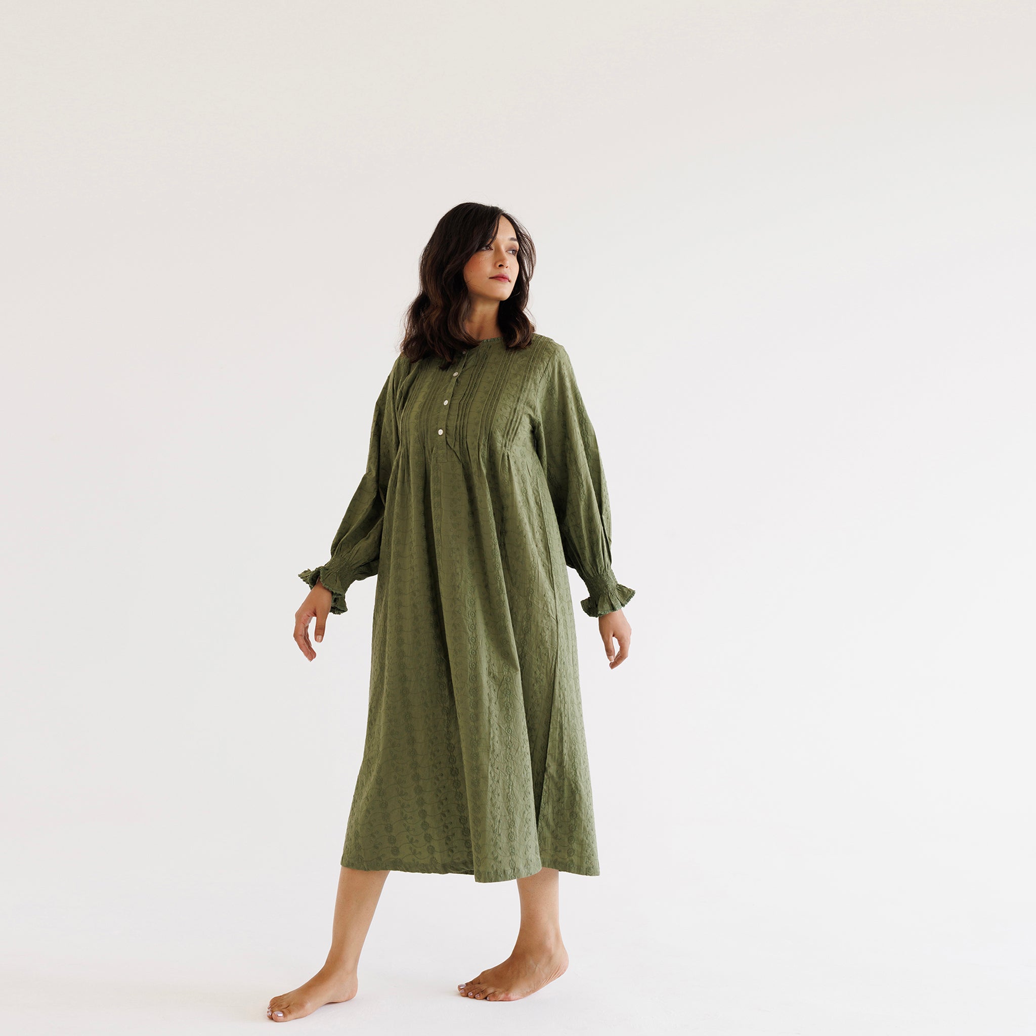 FLEUR NIGHTIE - OLIVE