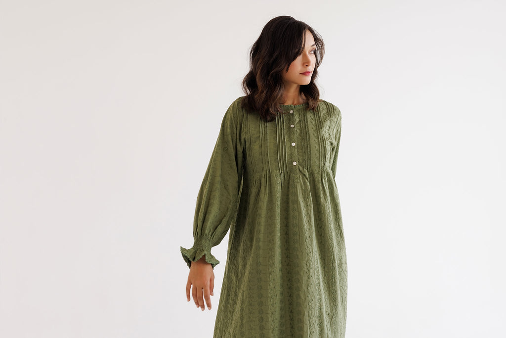 FLEUR NIGHTIE - OLIVE