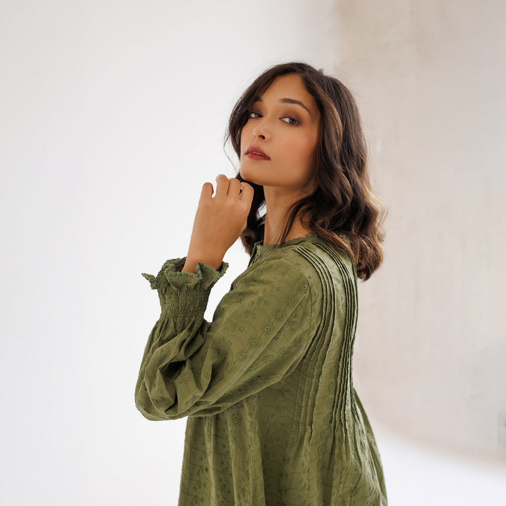 FLEUR NIGHTIE - OLIVE