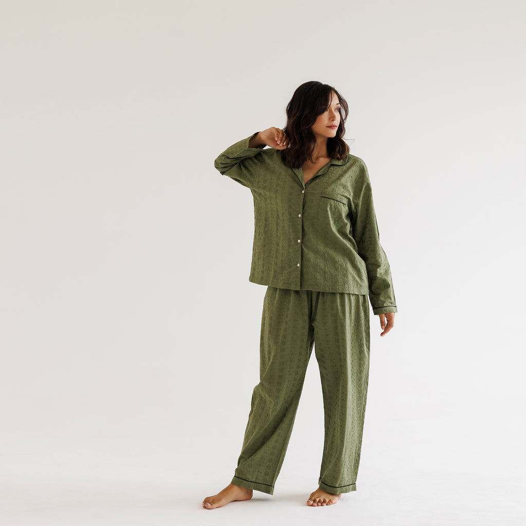 Marigold Pyjama set - Olive.