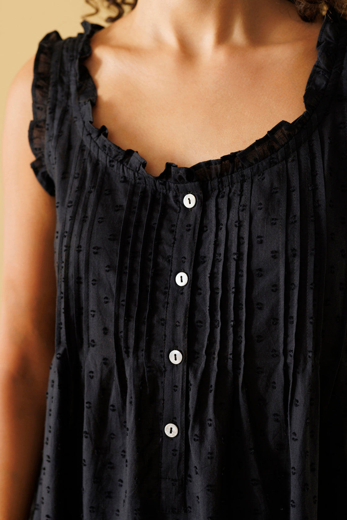 Jasmine Organic Cotton Nightie - Ebony