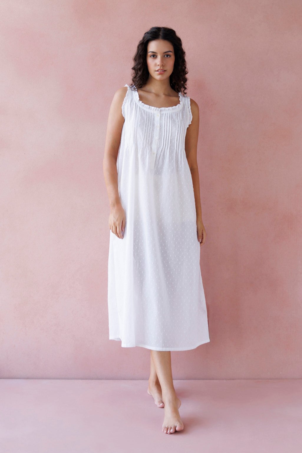Jasmine Organic Cotton Nightie - Ivory