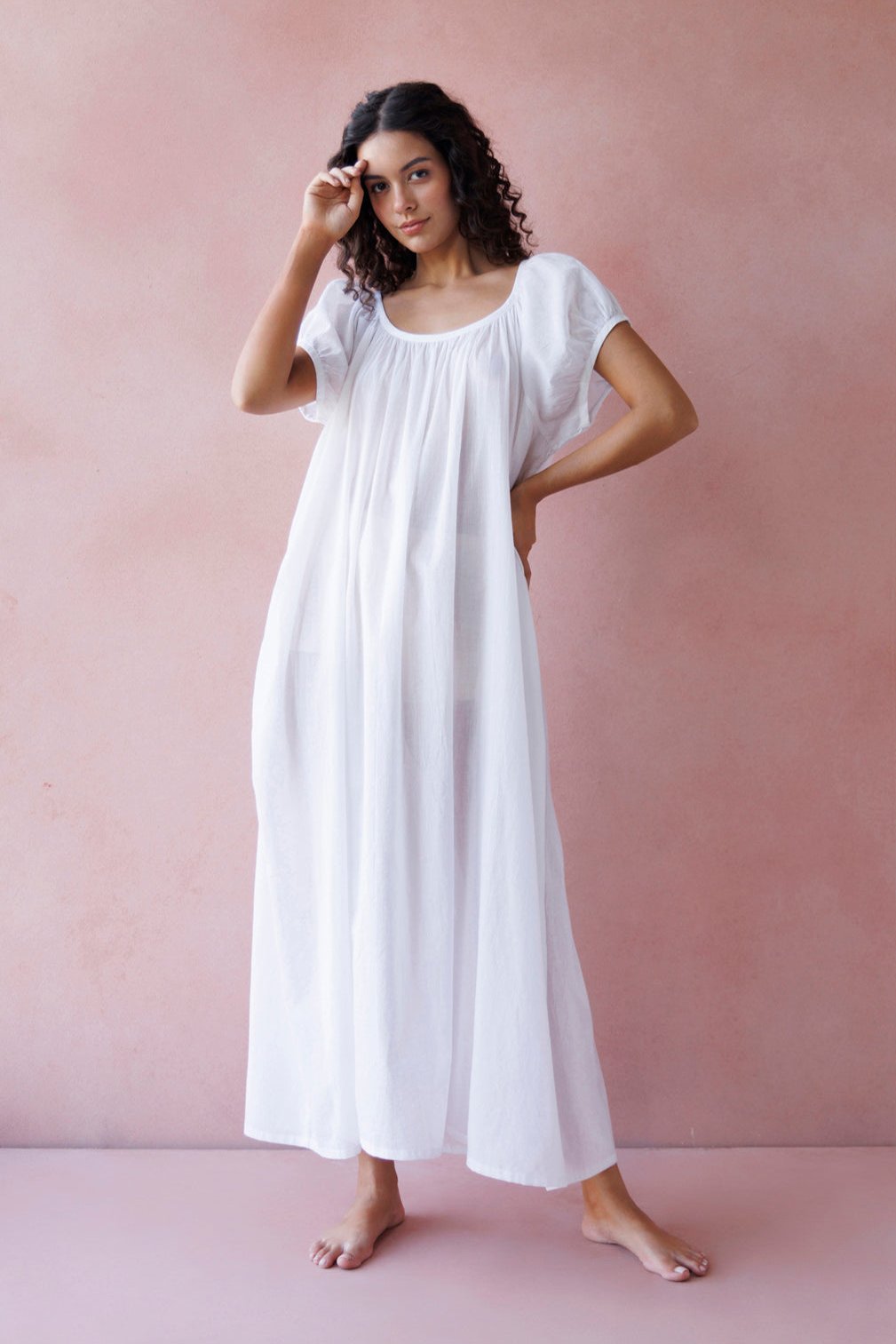 Forget Me Not Organic Cotton Nightie - Ivory