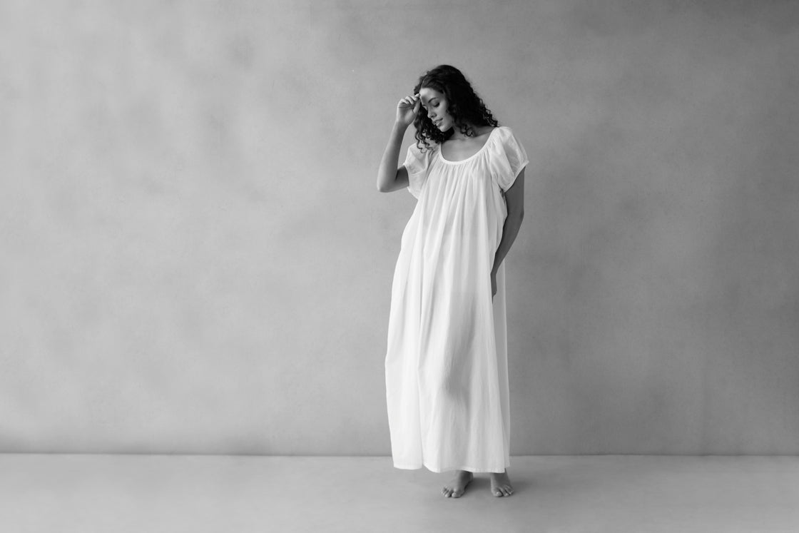 Forget Me Not Organic Cotton Nightie - Ivory