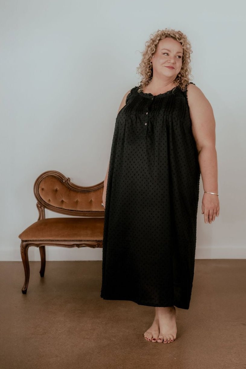 Jasmine Organic Cotton Nightie - Ebony