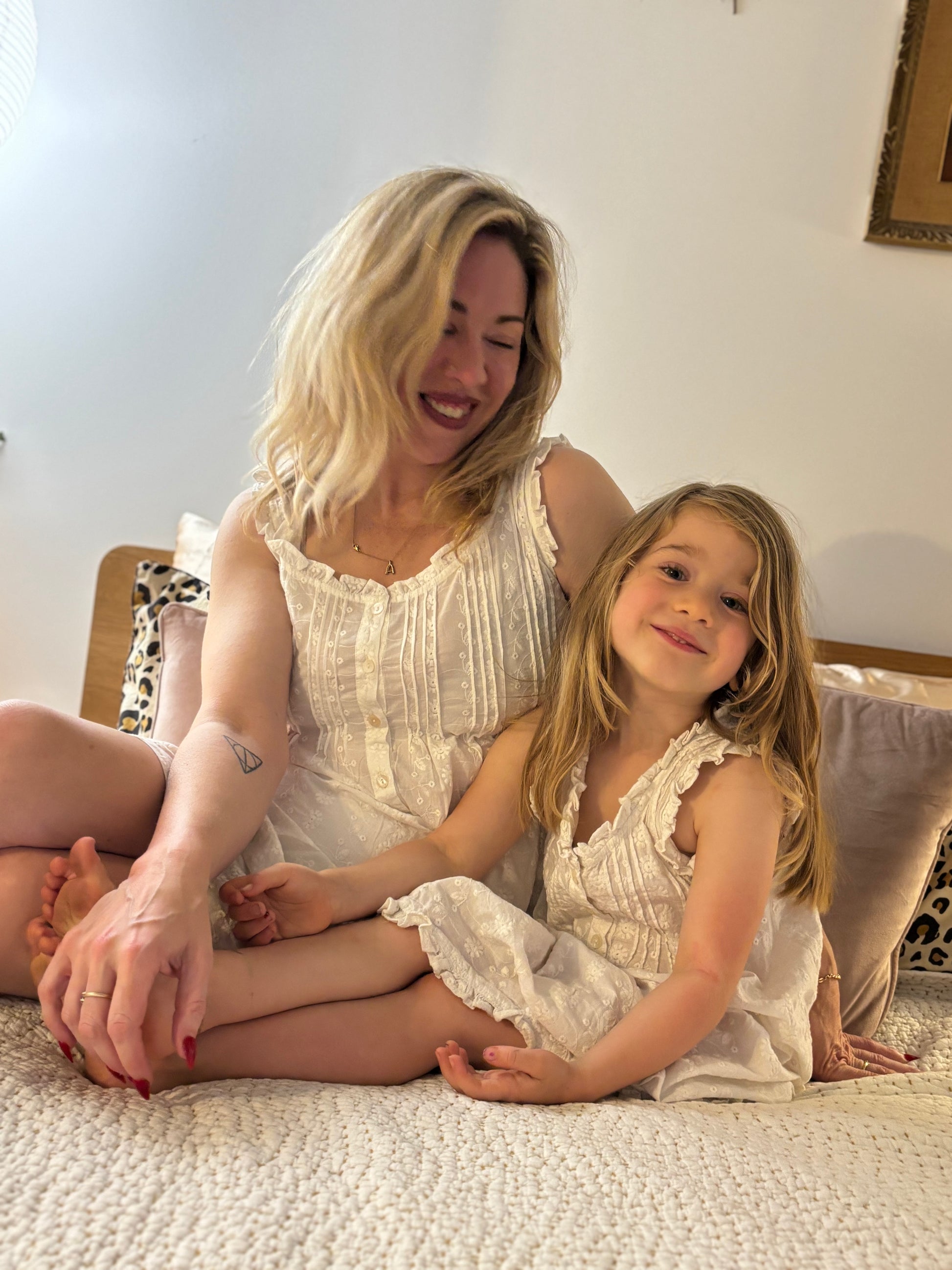 Marigold Embroidered Organic Cotton Nightie Children