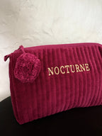 NOCTURNE VELVET COSMETIC BAG - AMETHYST