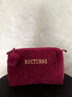NOCTURNE VELVET COSMETIC BAG - AMETHYST