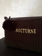 NOCTURNE VELVET COSMETIC BAG - EBONY