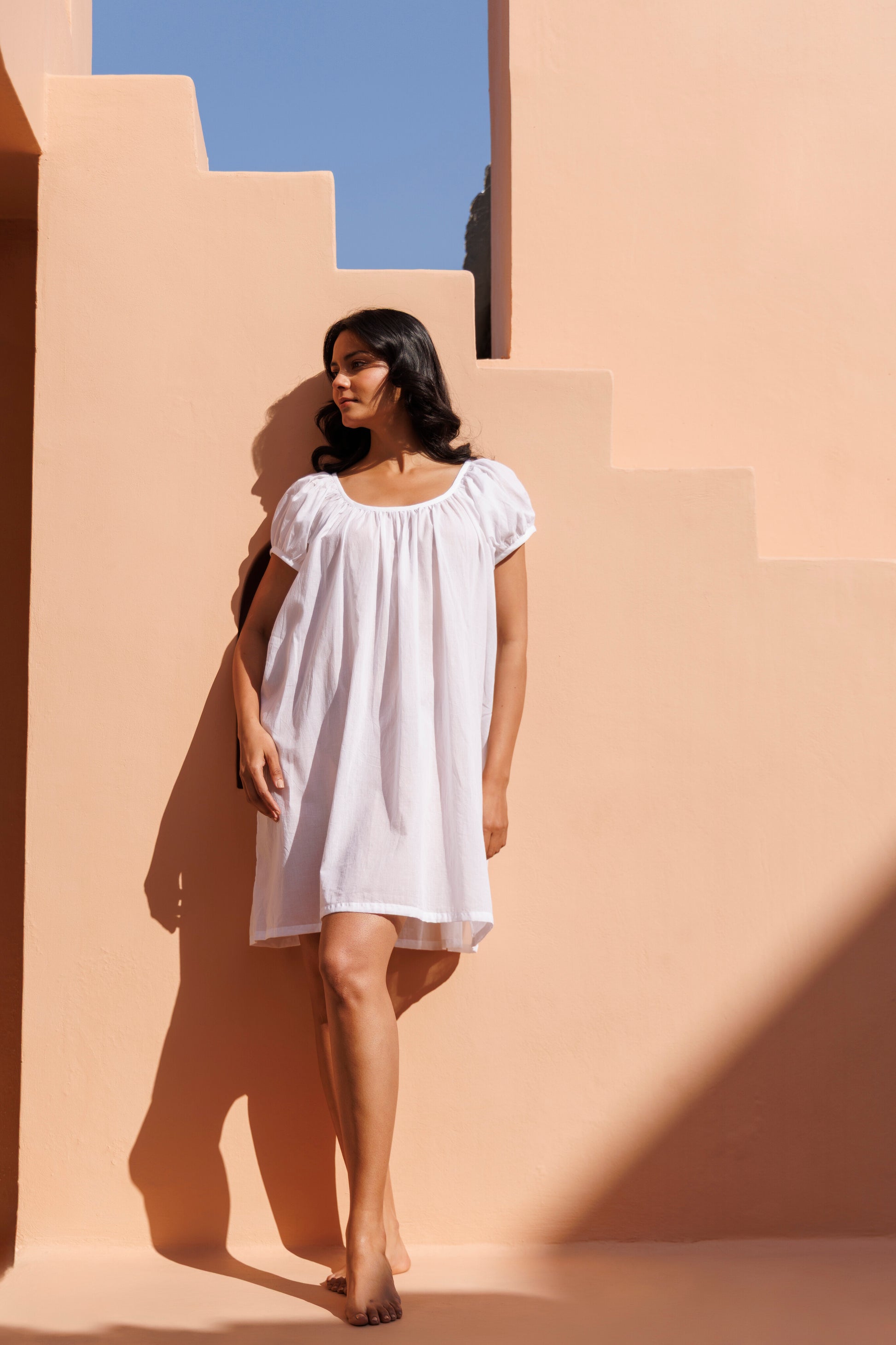 Forget Me Not Mini Organic Cotton Nightie - Ivory