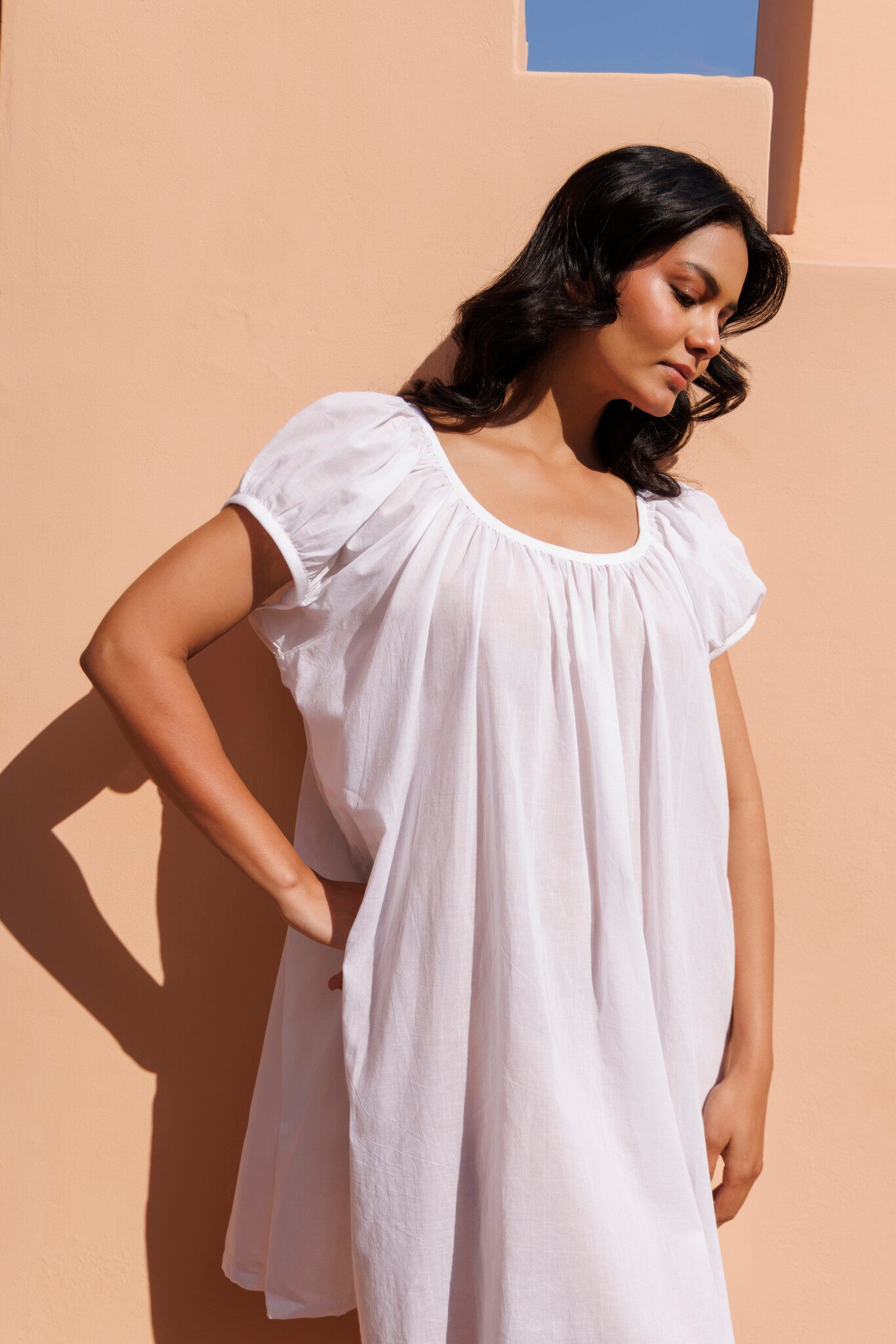 Forget Me Not Mini Organic Cotton Nightie - Ivory