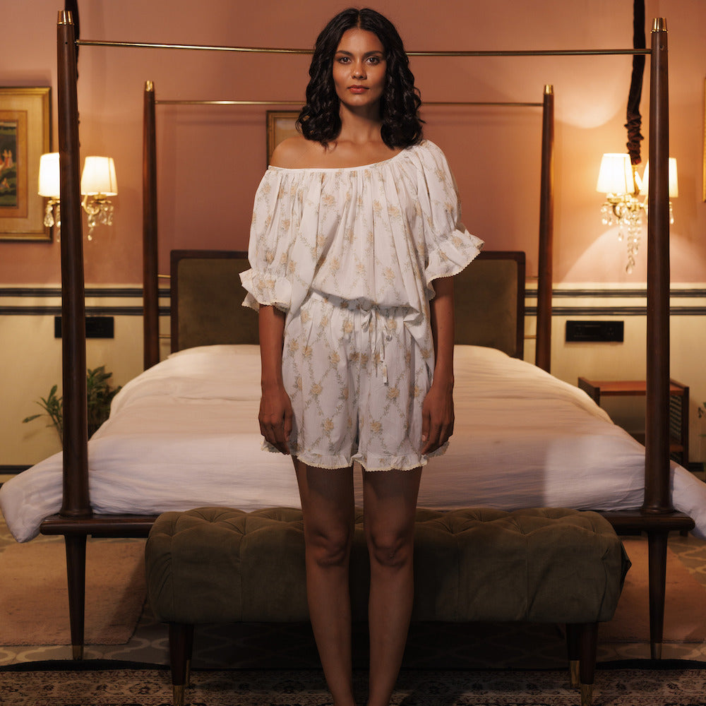 Blossom Organic Cotton Shortie Pyjamas