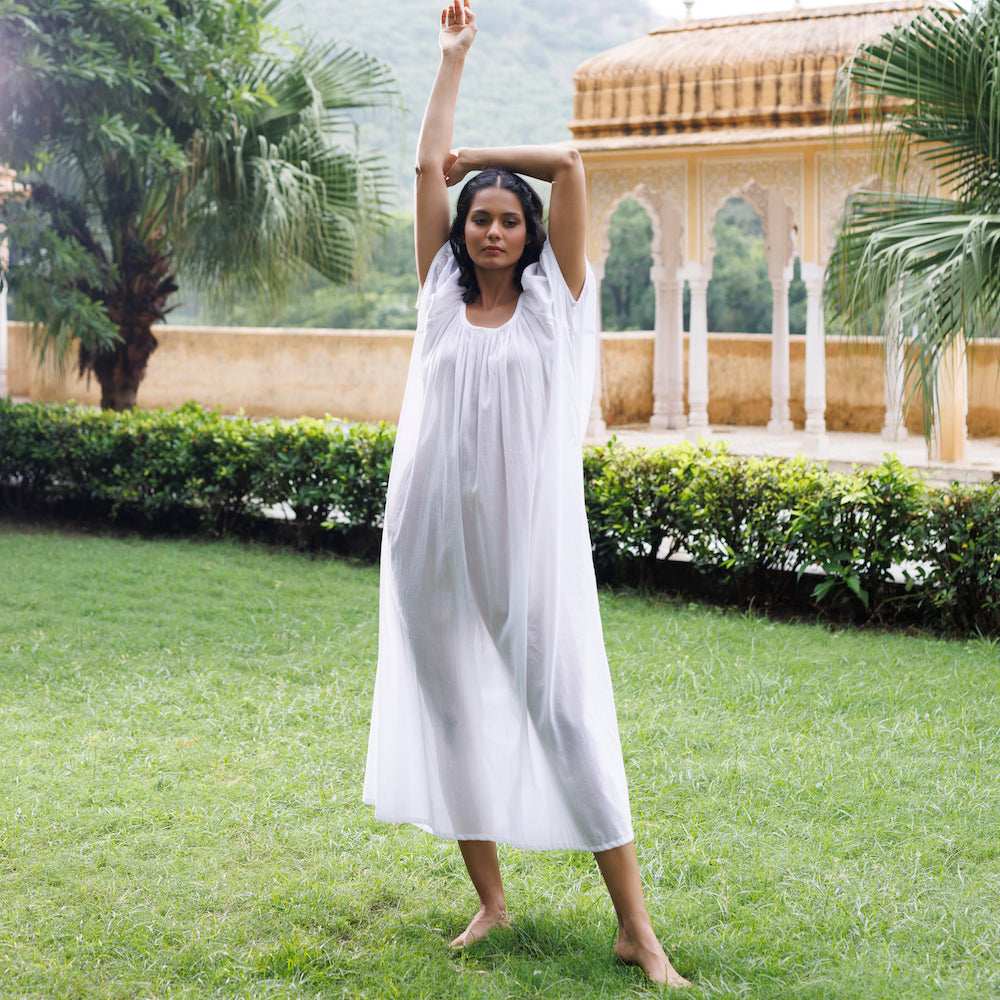 Forget Me Not Organic Cotton Nightie - Ivory